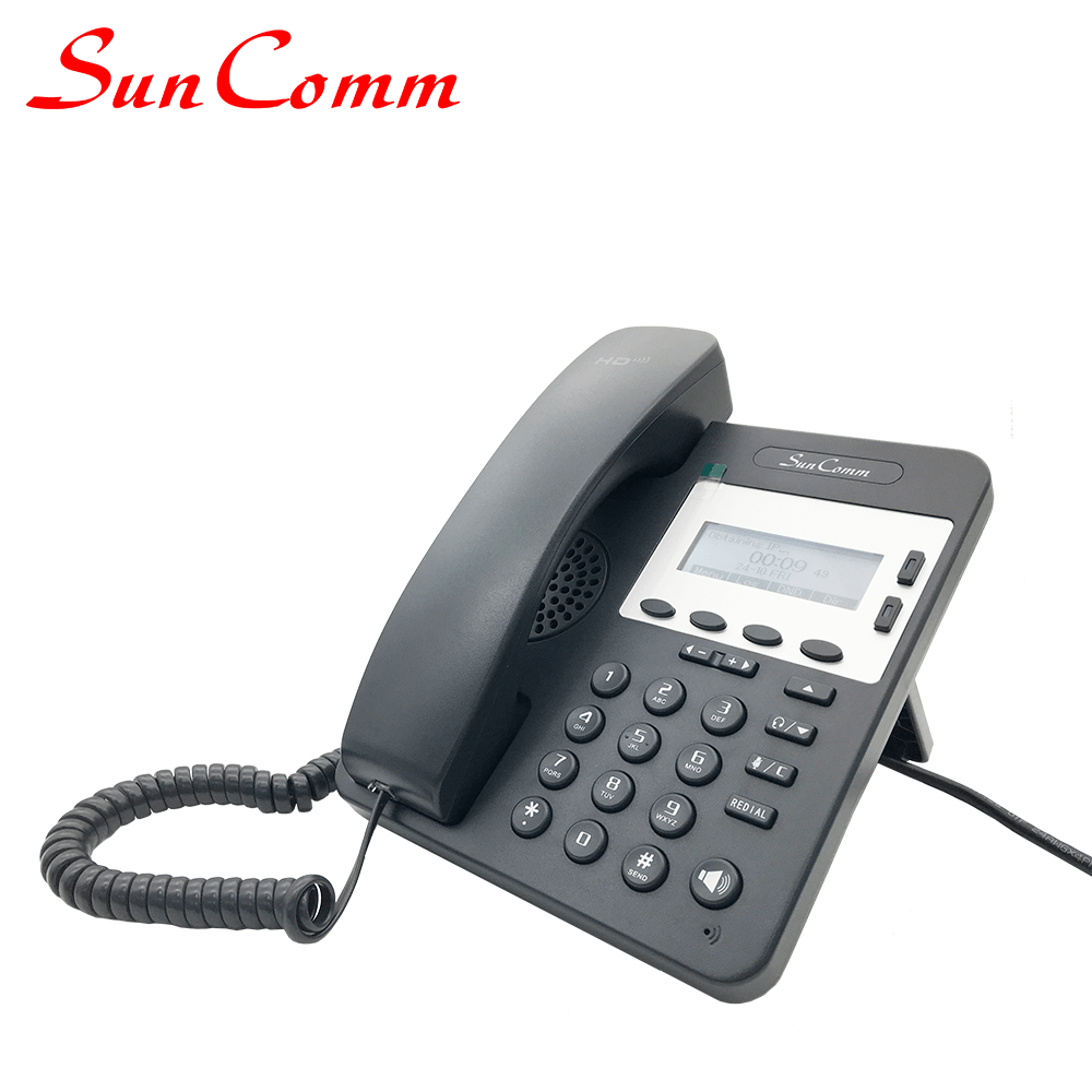 SC-2007-PEG Office VoIP Phone compatible con 2 líneas de teléfono IP con cable, PoE, 2 RJ45